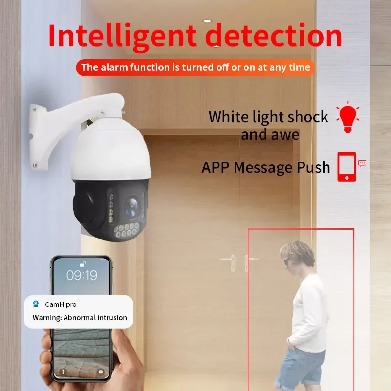 กล้อง Vesafe 8MP ซูมออปติคอล 30 เท่า ความละเอียด 4K ไร้สาย 4G LTE PTZ รองรับการตรวจจับด้วย AI พร้อมเสียงแจ้งเตือนแสงและเสียง และการเชื่อมต่อกับ NVR