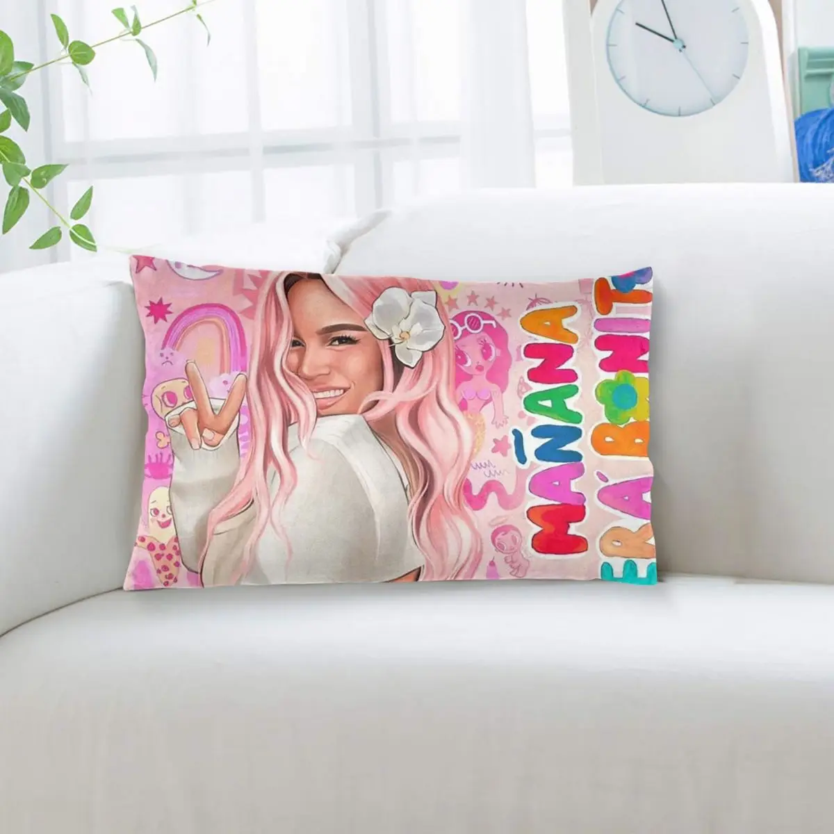 Karol G Happy Valentines Day Rectangle Pillowcase Cushion Cover Decor Bedroom Bed Home Comfort Throw Pillow