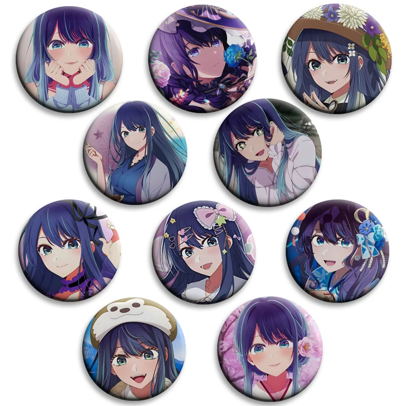 Anime Kurokawa A-akane Creative Brooches Cartoon Figure Enamel Pins Handmade Badge on Backpack Decor Clothes Accessories Gifts