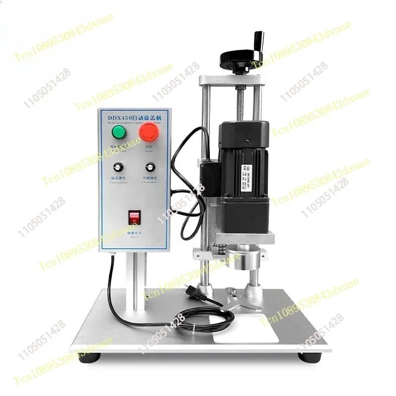 220V Semi Automatic Capping Machine Electric Desktop Can Jar Glass Sauce Honey Bottle Twist Off Equipment