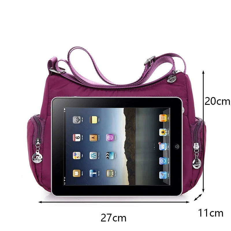 Umhängetasche für Damen, wasserdichte Tragetasche, lässige Nylon-Geldbörse, Handtasche, RFID, leichte Umhängetasche – Detail 21