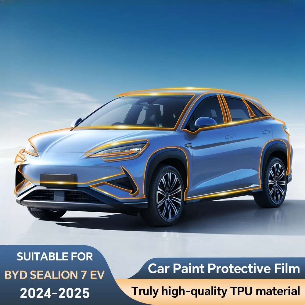 

8.5Mil For BYD Sealion 7 EV 2024 2025 TPU Paint Protection Film Pre-cut PPF Anti-scratch Car Body Transparent Sticker Resistant