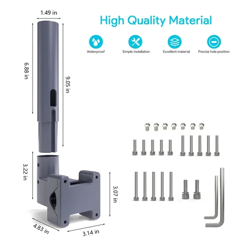 Imagen 2 del producto EDUP SK0084 Starlink Mini RV soporte de escalera Starlink Mini soporte de abrazadera de poste con tubo Starlink Mini soporte de techo para vehículos recreativos