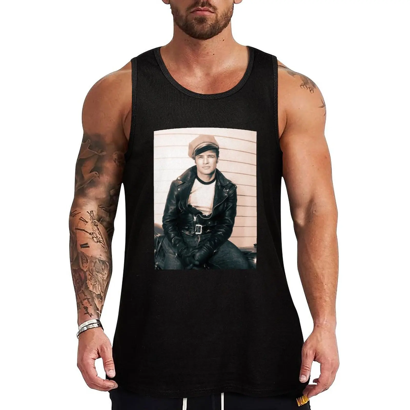 

Marlon Brando - Vintage - D50 Tank Top sports t-shirts for men gym clothing men T-shirt sports