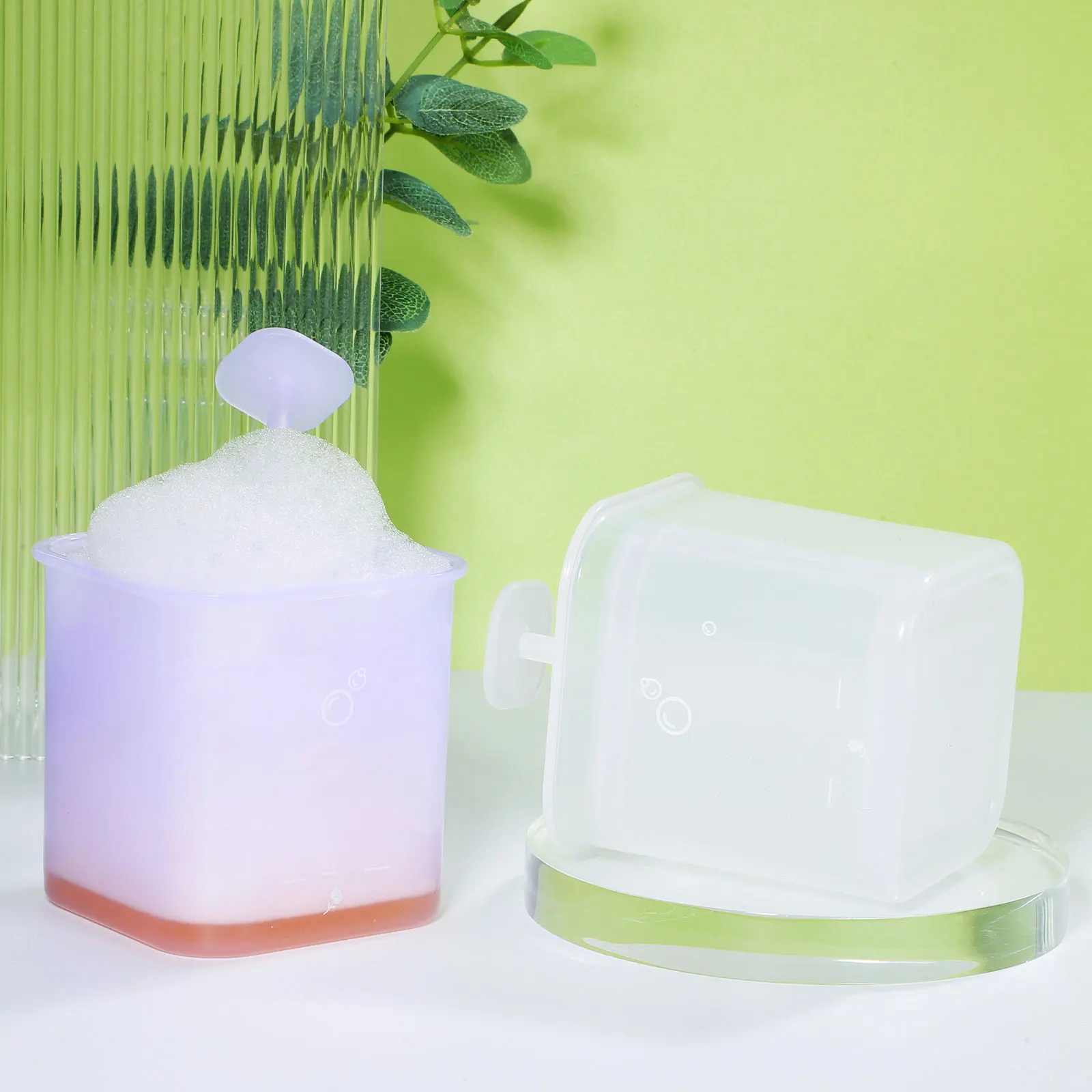 

2 pcs Face Foamer Cleanser Foaming Bottle Cup Foamer Body Wash Shampoo Fine Bubble Strong Durable Long Lasting Use Easy Press