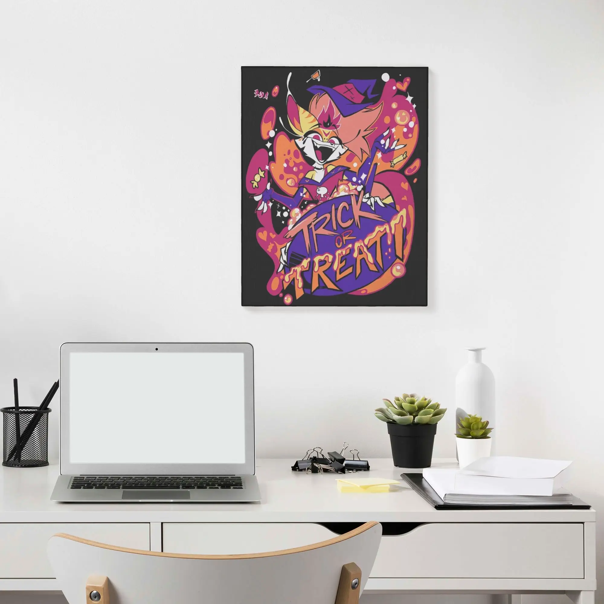 Personalized Painting Hotel Canvas Printing Art Unframed Hanging Picture  Modern Aesthetic Artwork Hazbins Anime Hotels 40x50cm