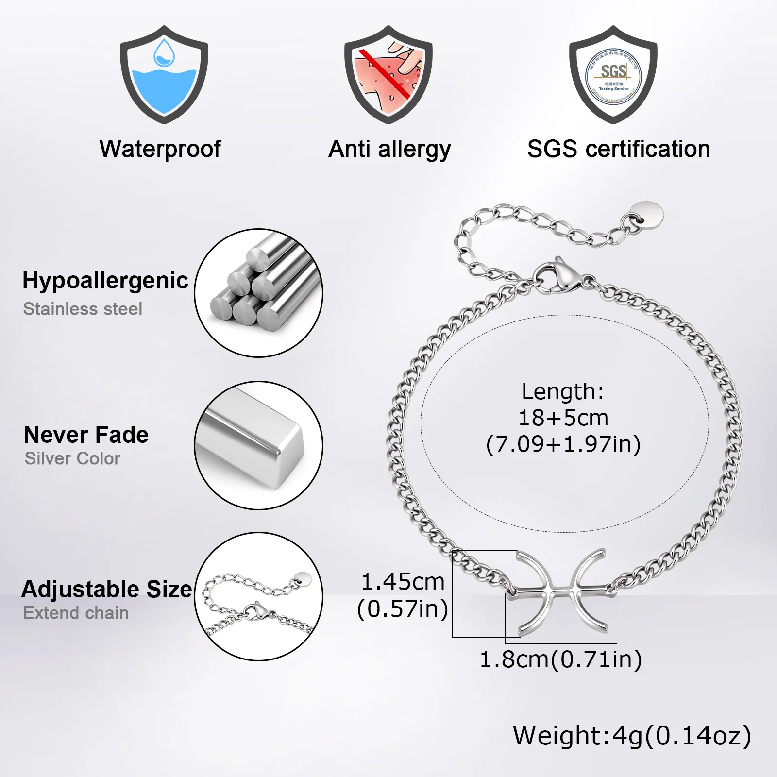 Amazigh Berber Symbol Charm-Armband für Männer, schlichtes Edelstahl-Armband mit dem Yaz-Abzeichen des afrikanischen Stammes, religiöser Schmuck – Detail 3