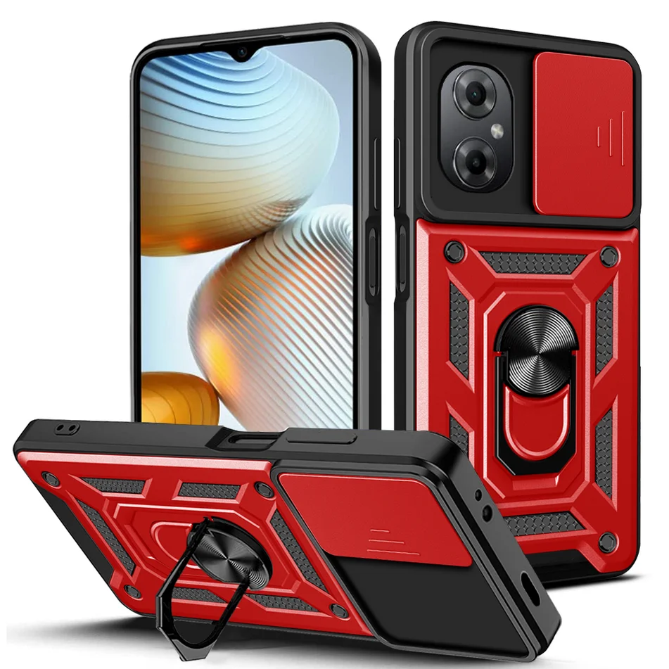 Camera protect case for POCO M5 M4 POCO X4 Pro X4 GT M4 Pro M3 Pro 5G POCO F3 X3 Pro X3 NFC POCO M3 Armor Hybrid Ring Back Cover