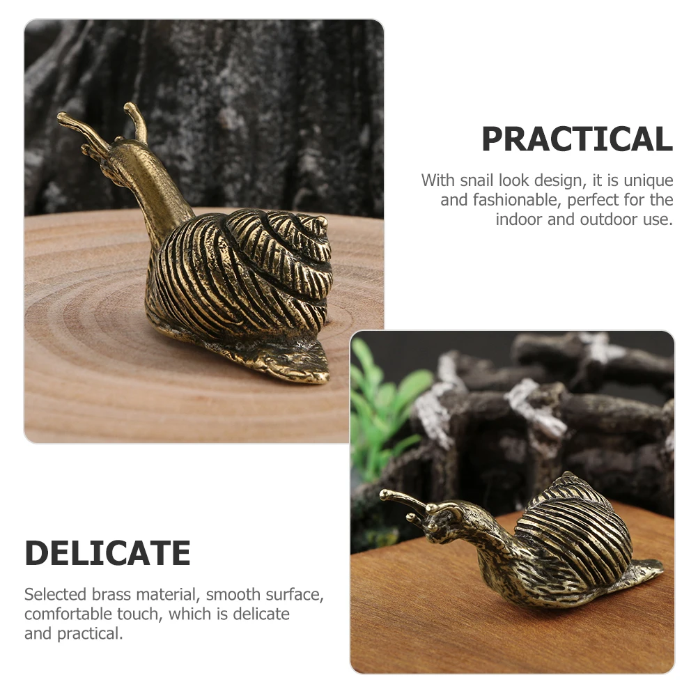 

Vintage Brass Snail Decor Small Desktop Ornament Retro Metal Snail Decoration Creative Brass Ornament Indoor Outdoor