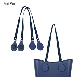 New Arrival Long Thicken Polyester Cotton Flat Handles With Faux Leather PU Drop End with Silver Rivet for OBag for EVA O Bag