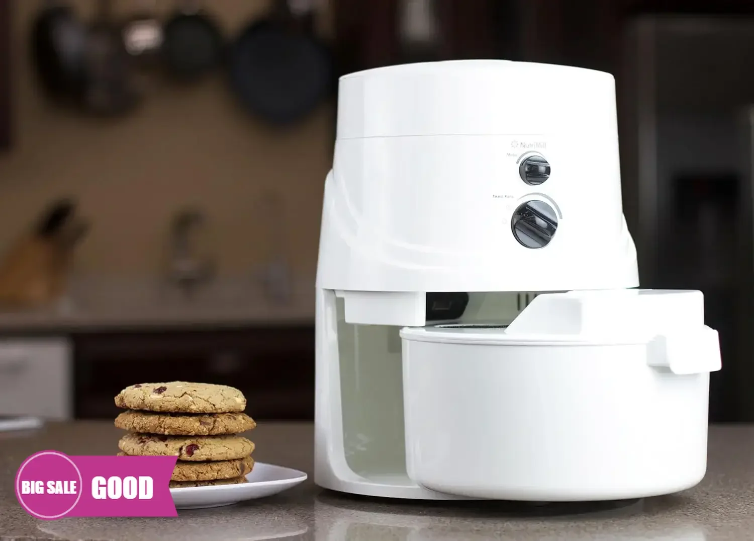 

Classic High Speed Electric Grain Mill for Fresh Flour Wheat Grinder with Stainless Steel Milling Heads