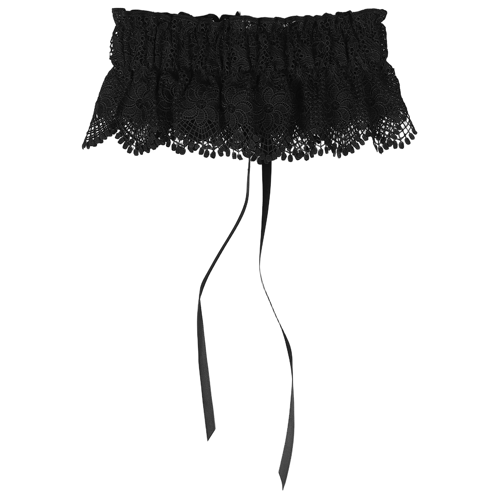 

Lace Wide Belt Elastic Stretch Waist Strap Black Corset Cinch Belt Hip Coverage Comfortable Styling Boho Victorian Wedding