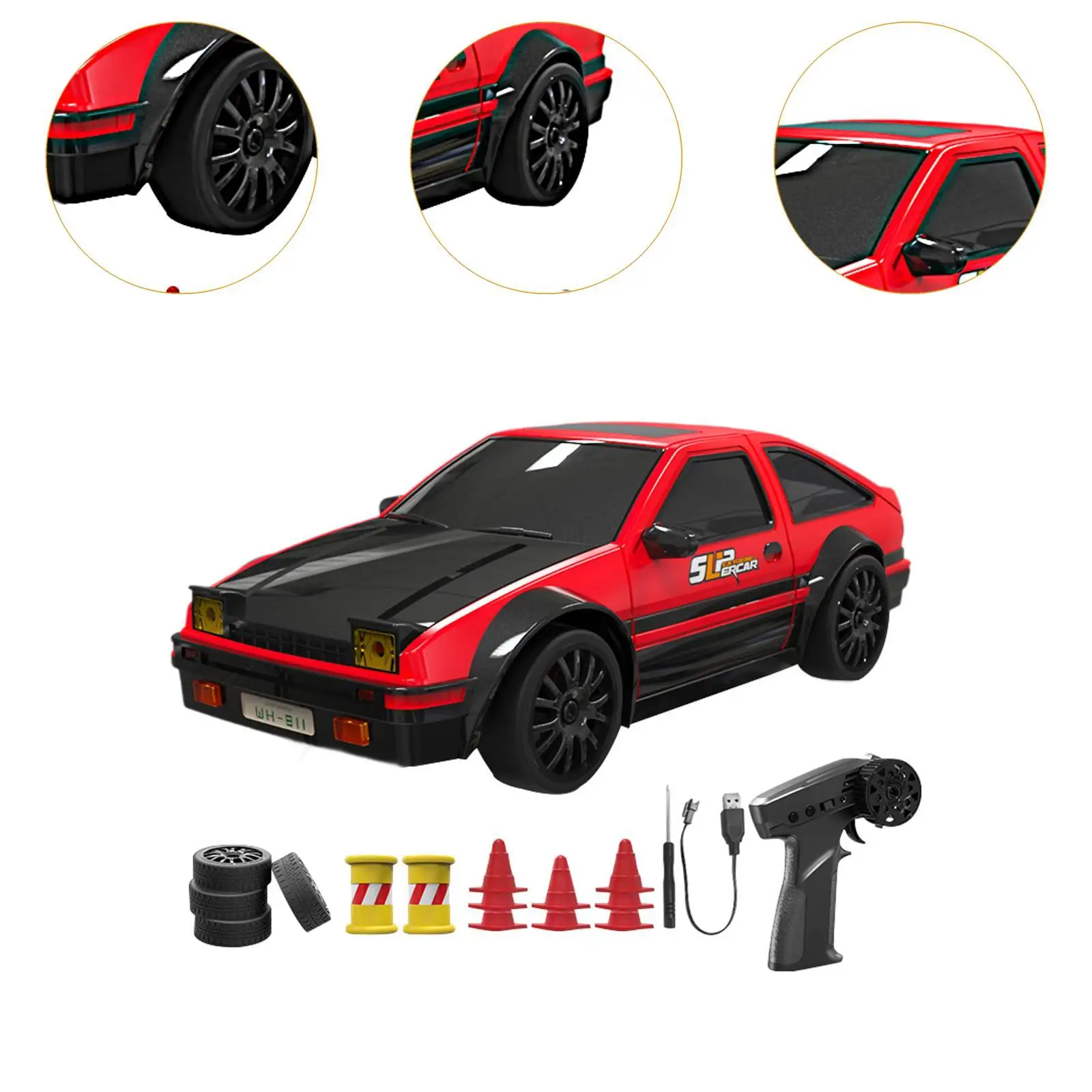 Modèle de voiture Drift pour garçons et filles, véhicule à grande vitesse, universel, cadeau, échelle 1/24