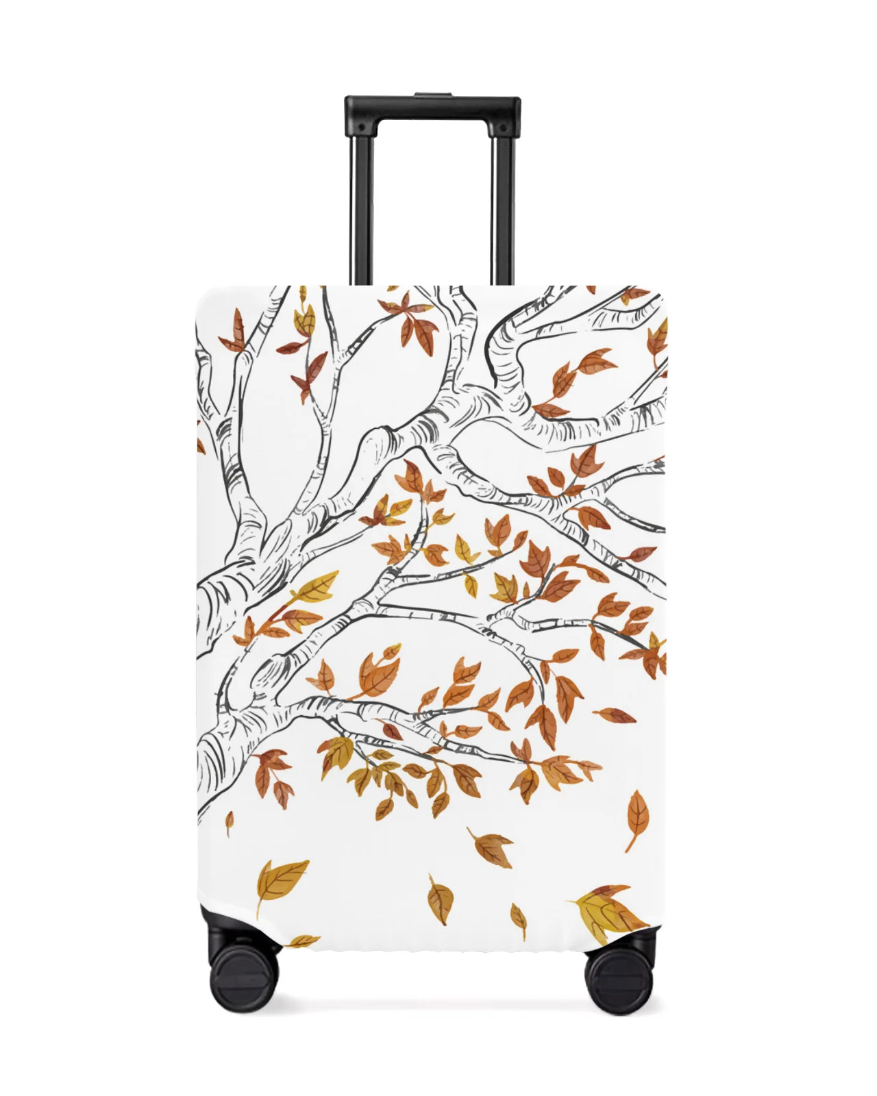 Autumn Plant Tree Leaves Travel Luggage Protective Cover for Travel Accessories Suitcase Elastic Dust Case Protect Sleeve