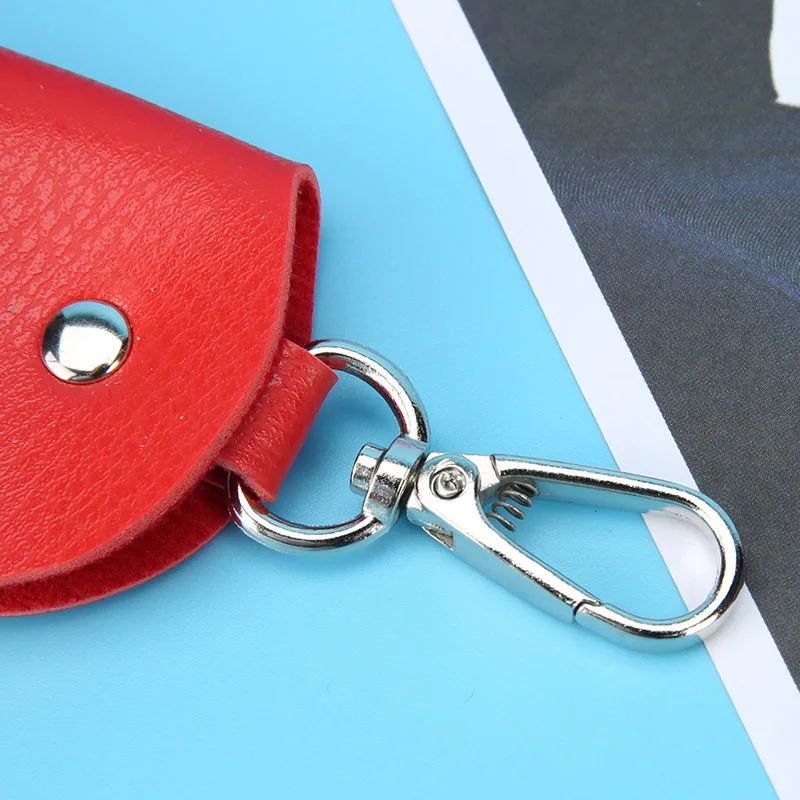 Skórzana gospodyni uchwyty na klucze samochodowe kobiety brelok etui na klucze Case przenośny portfel pokrowiec prosta torba do przechowywania w jednolitym kolorze — zdjęcie 6