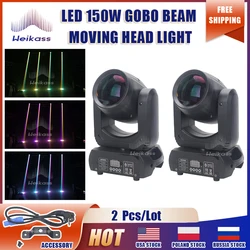 No Duty 2Pcs Mini 150W LED Moving Head Light Beam Spot 18 Rotating Prisms Dj Dmx Stage Light Effect Disco Dj Bar Wedding Club