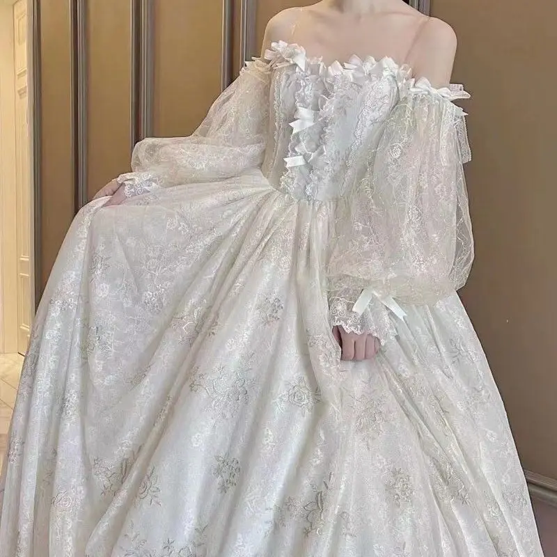 Wedding Dress Flower Lolita Long Sleeve Daily Light Lo Spring Autumn