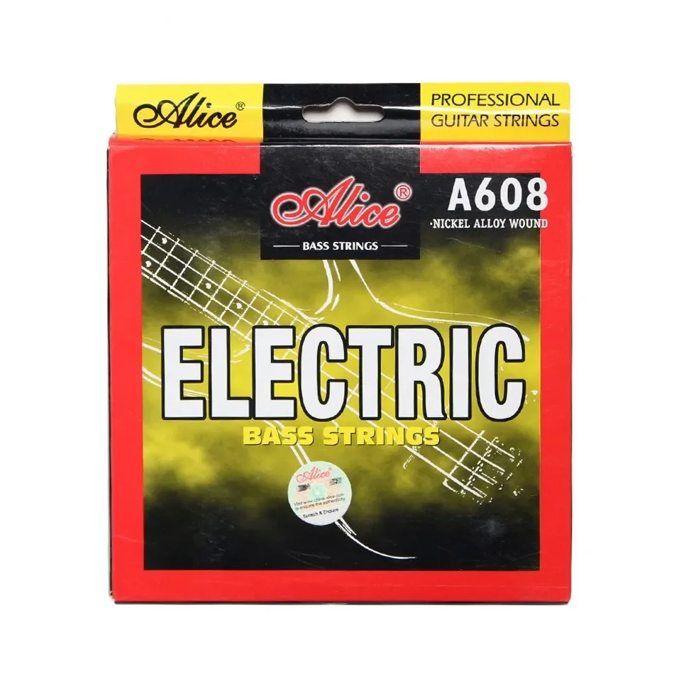 Alice A608 Electric Bass String 4 string set Hexagonal Core Nickel Alloy Wound M-L For Choose