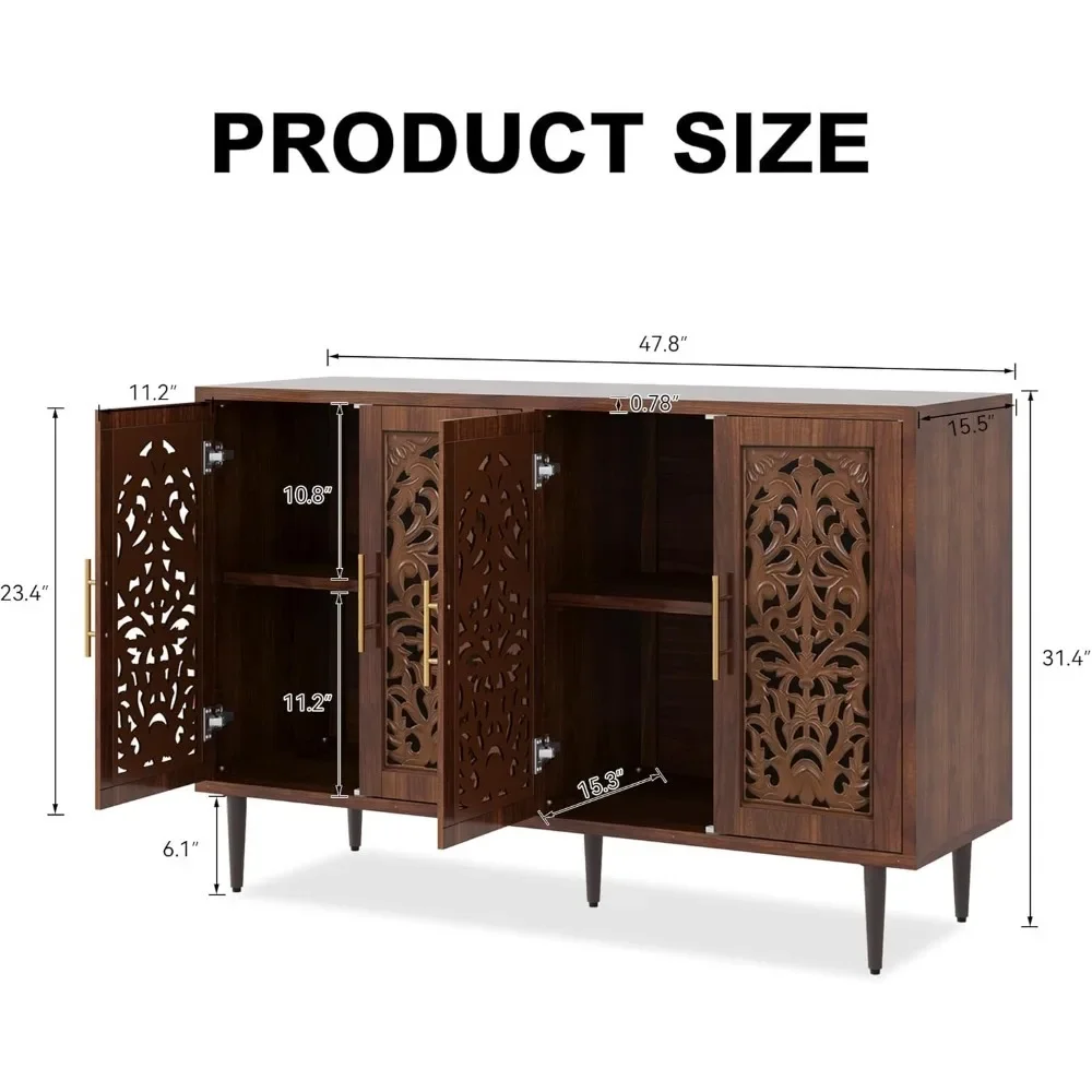 Vintage Carved Accent Cabinet 3
