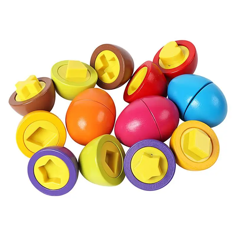 

Playtime Matching Eggs Toddler Geometric Matching Eggs With Coordinated Shapes And Colors Sorter Toy For Kids, Toddler and Boys