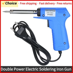 KKMOON Professional Double Power Electric Soldering Iron 220V-240V 40W/80W Power Adjustable Soldering Iron Gun