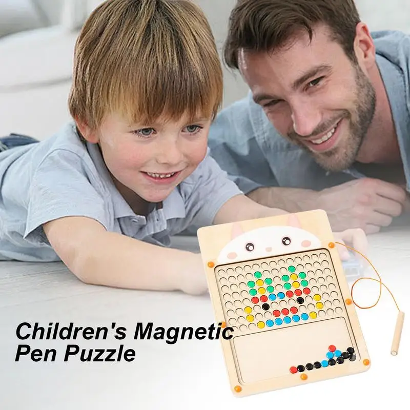 Magnetic Drawing Board For Kids Boy Magnetic Wood Learning Counting Puzzle Board Magnetic Puzzles Drawing Boards With Magnetic