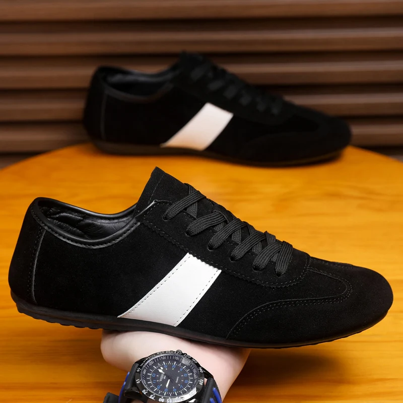 

Men Spring Summer German Training Sneakers Retro Trendy Student Casual Soft Sole Slip On Shoes Lightweight Comfortable