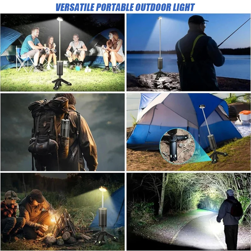VOLODYMYR 10000mAh Portable Camping Lantern Dimming Searchlight with Tripod SOS Rescue Signal for Hiking Adventure - view 3