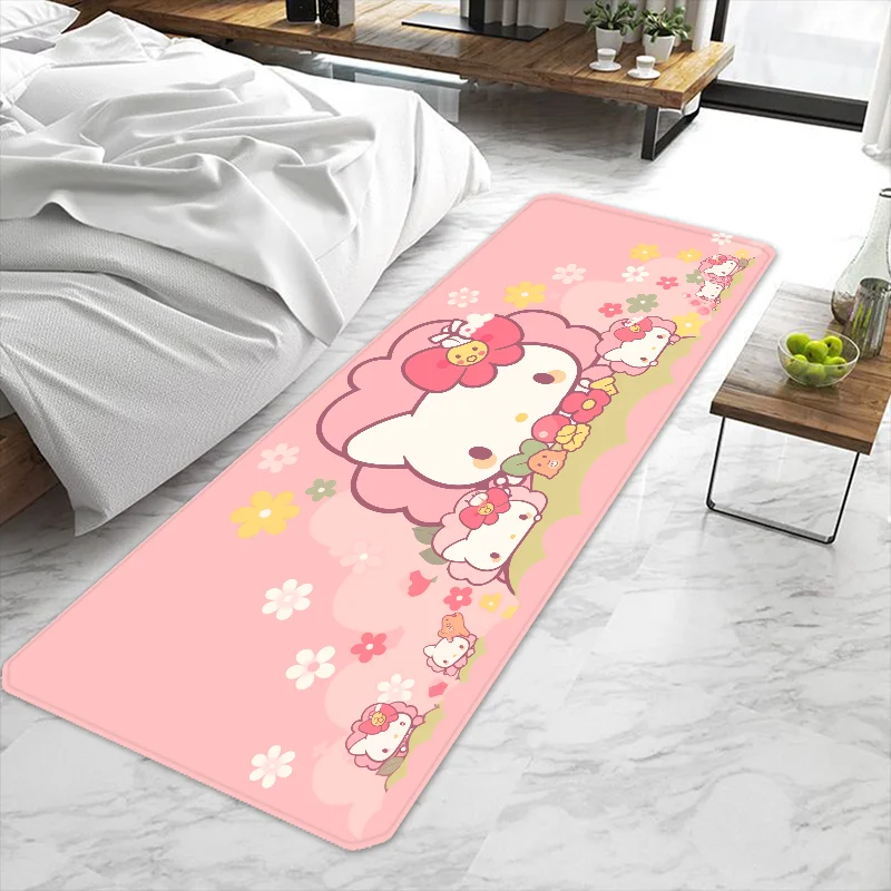 Cute cartoon Hello Kitty Sanrio Door Mat Entrance Non-slip Washable Kitchen Carpet Living Room Hallway Rugs Bathroom Bath