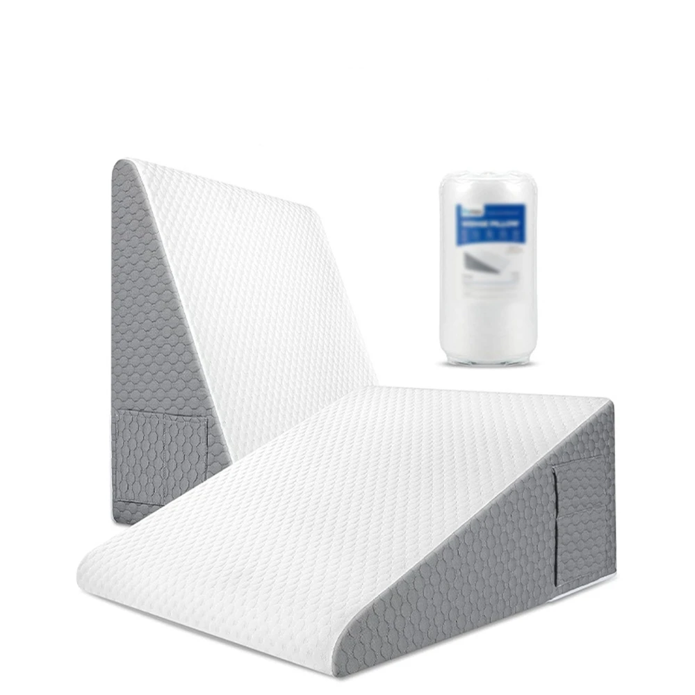 1Pcs Memory Foam Bed Wedge Pillow for Sleeping for Back, Legs and Knees For Post-operative Sleep,Acid Reflux Snoring Relief