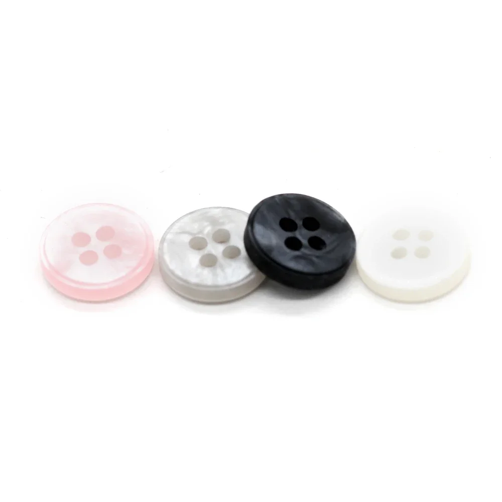 HENGC 4 Holes 9/10/11mm Round Resin Buttons for Clothing Cute Kids Shirt Blouse Cardigan Dress Sewing Accessories