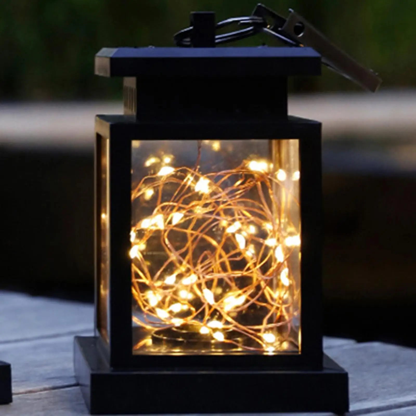 Solar Powered Lantern Night Light Waterproof IP44 Garden Decorative LED Outdoor Hanging Lamp for Patio Walkway Backyard Party