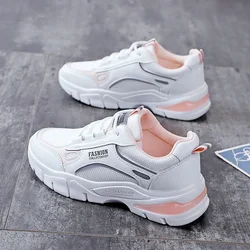 Breathable Platform Sneakers Women's Sports Shoes Fashion Spring Thick Bottom Running Shoes Casual Women Tennis White Sneakers