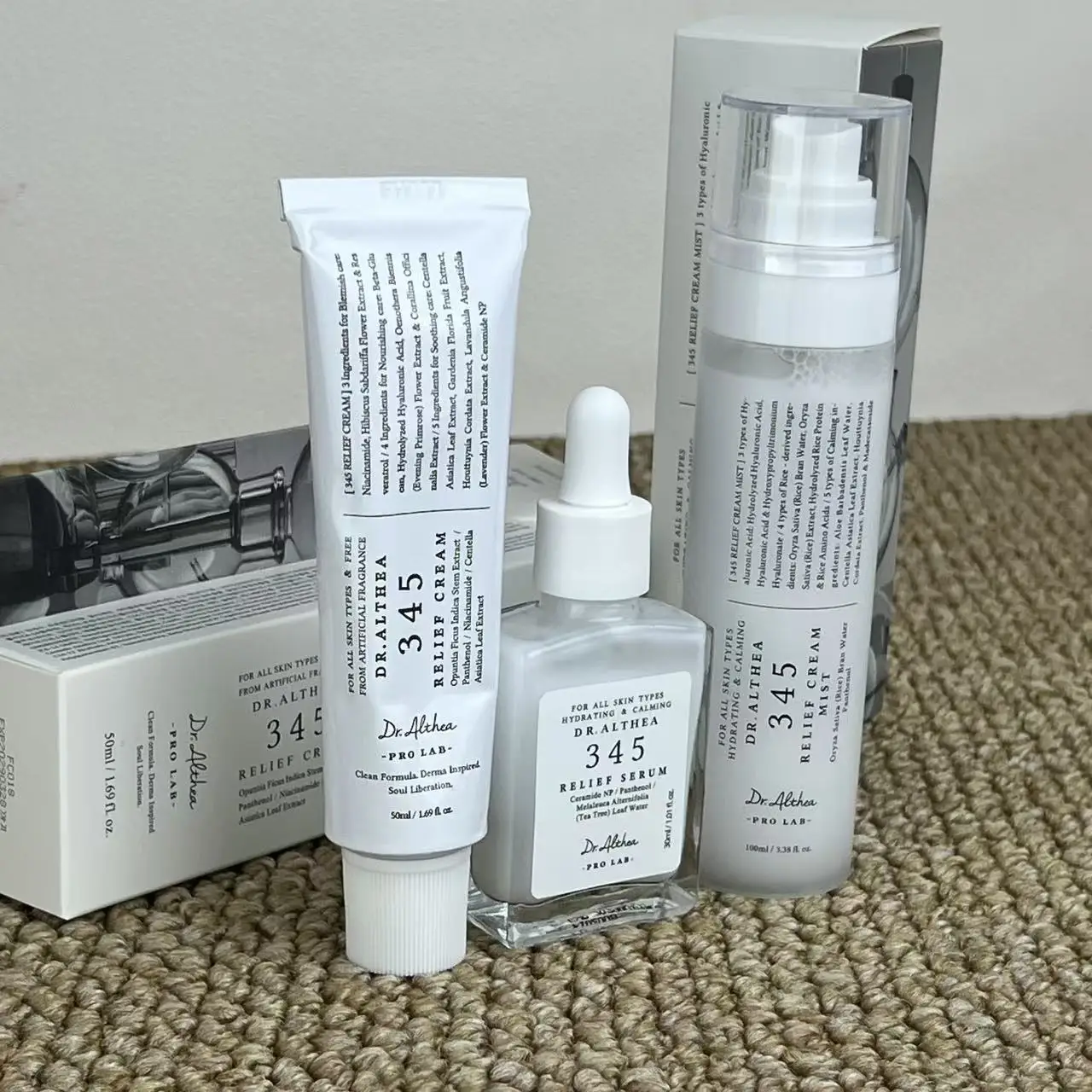 Korean Original Skincare Brand Dr. Althea 345 Soothing Repair Set Repairs Weakened Barrier Supplies Deep Hydrating Nourishment