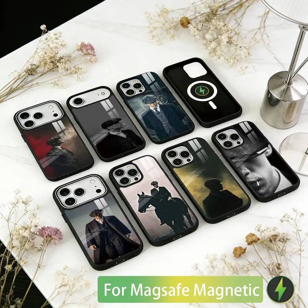 

Peaky Blinders tommy shelby Phone Case For iPhone17,16,15,14,13,12,11 Plus,Pro Magnetic with Magsafe Wireless Charging