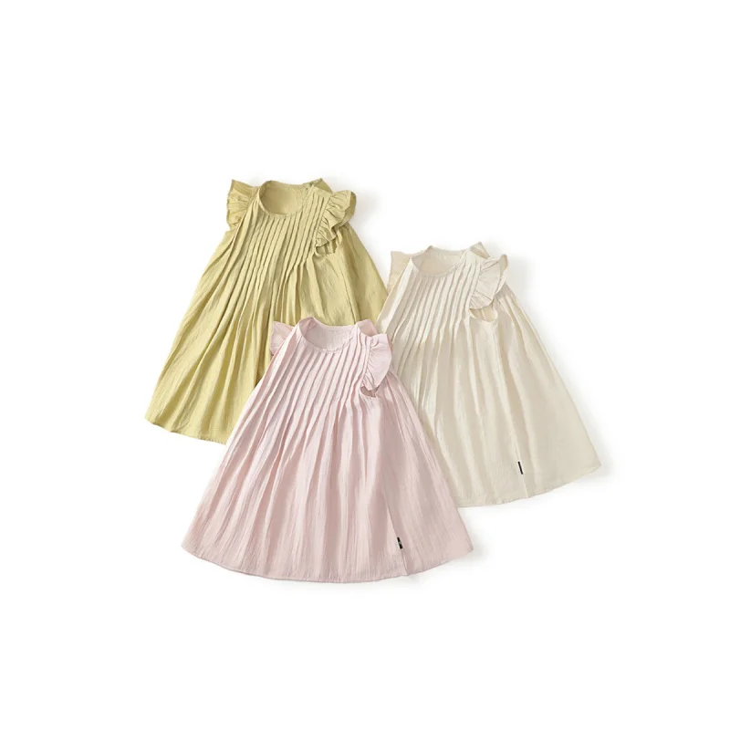 

Children's Summer New Style DressinsLace Princess Dress Girls Korean Style Small Flying Sleeves Dress