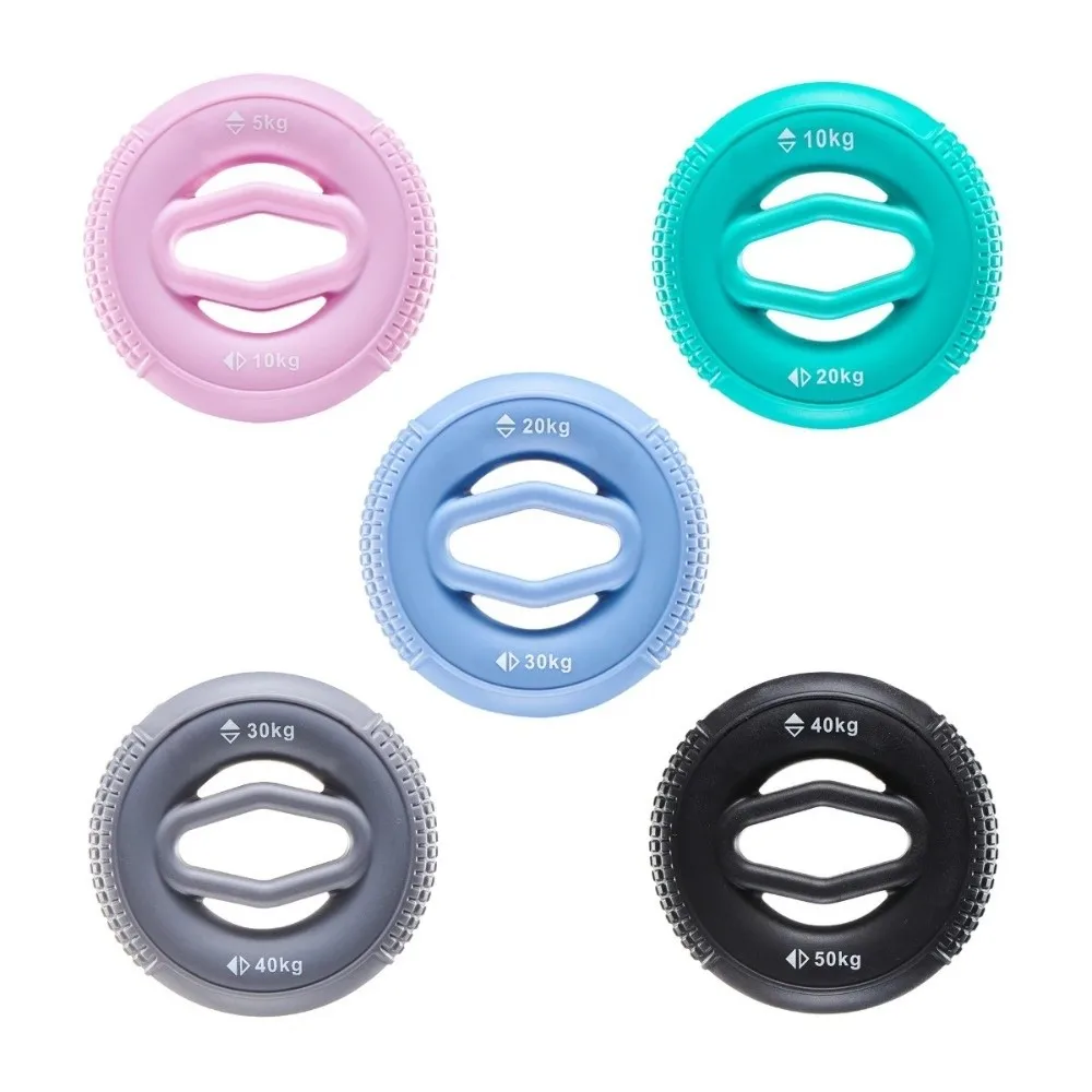 Silicone Hand Grip Strengthener Adjustable Tension Comfortable Grip Gripping Ring Trainer Finger Exercise 5-50KG