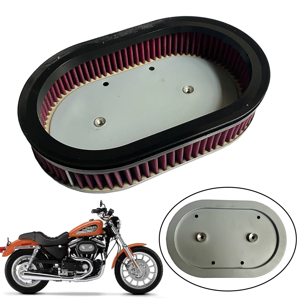 Motorcycle High Flow Air Filter Intake Cleaner Element For Harley XL883 XL1200 Sportster Forty-Eight XR1200 HD-0900
