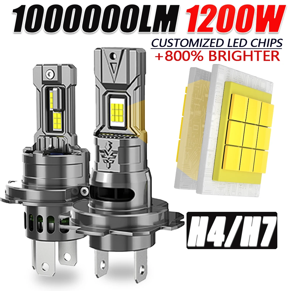 H7 H4 LED لمبة CANBUS سيارة العلوي عالية الطاقة السيارات الأضواء السوبر مشرق توربو ضوء صغير لاسلكي LED كشافات التوصيل والتشغيل 12 فولت