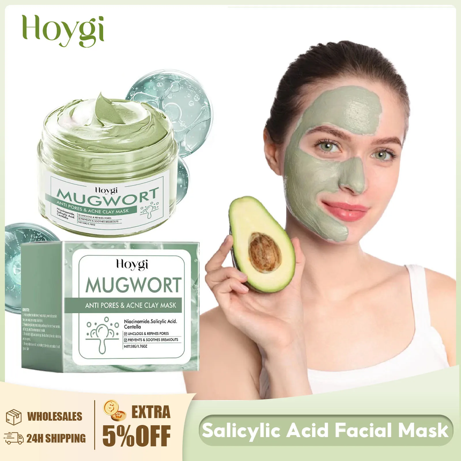 

Face Clean Mask Oil Control Pore Shrinking Deep Cleansing Exfoliating Acne Treatment Moisturizing Blackhead Remover Mud Mask