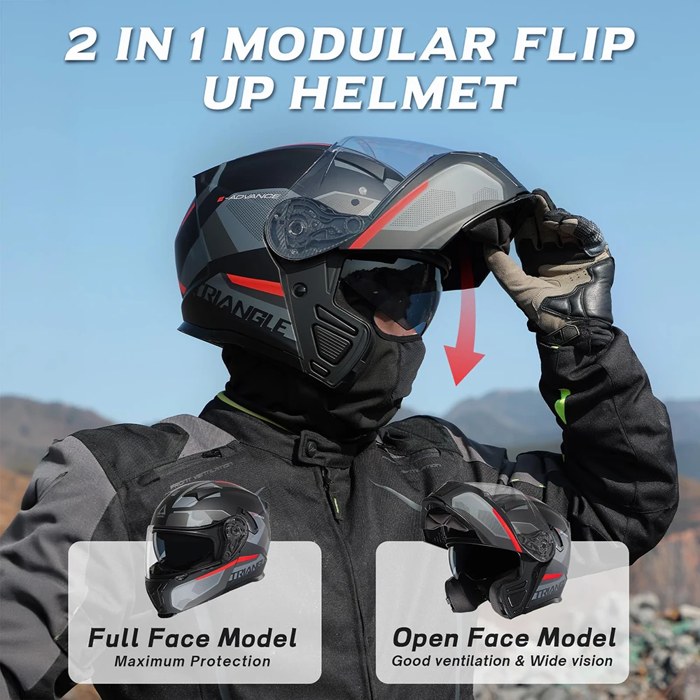 Capacete de motocicleta aberto - Full Face Motorcycle Helmet With Bluetooth avaliação e preço