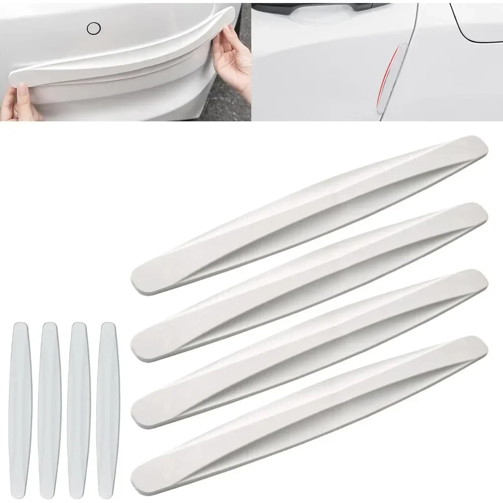 4pcs Car Bumper Protector Strip Guard Corner Protection Strips Scratch Protector Crash Anti Collision Auto Accessories
