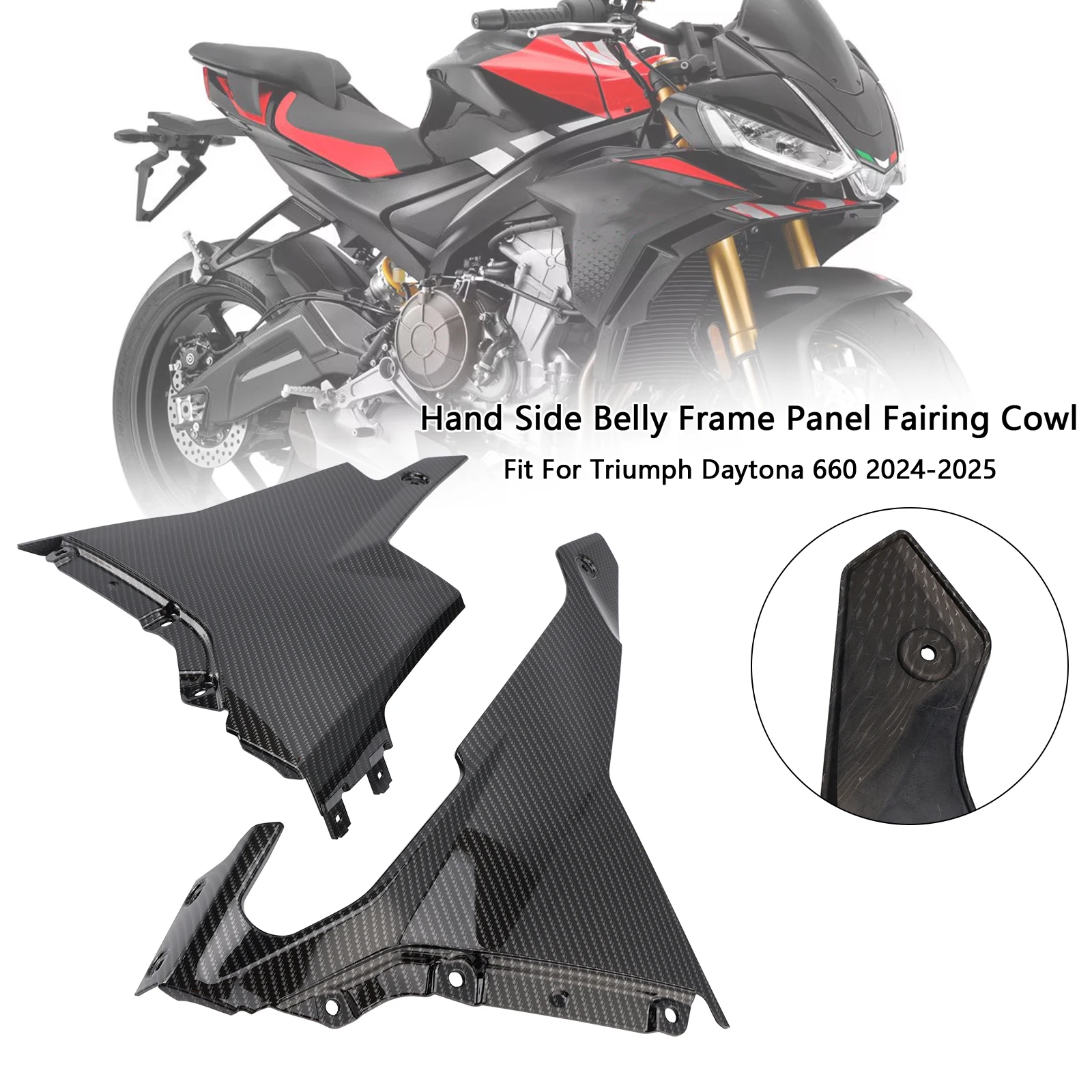 Topteng Hand Side Belly Frame Panel Fairing Cowl For Daytona 660 2024-2025