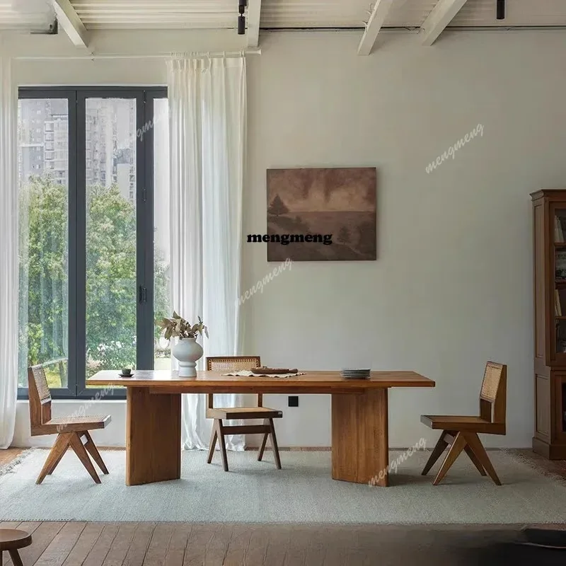 

Nordic Retro Dining Table Minimalist Homestay Living Room Dining Room Table High-end Italy Home Furniture Tavolo Pranzo