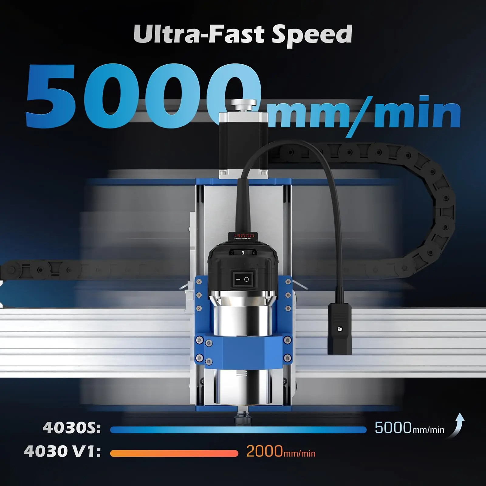 Genmitsu PROVerXL 4030S CNC Router Machine 710W Spindle 3-Axis Desktop Metal Wood Milling Machine Linear Rail Wireless APP Contr - view 3