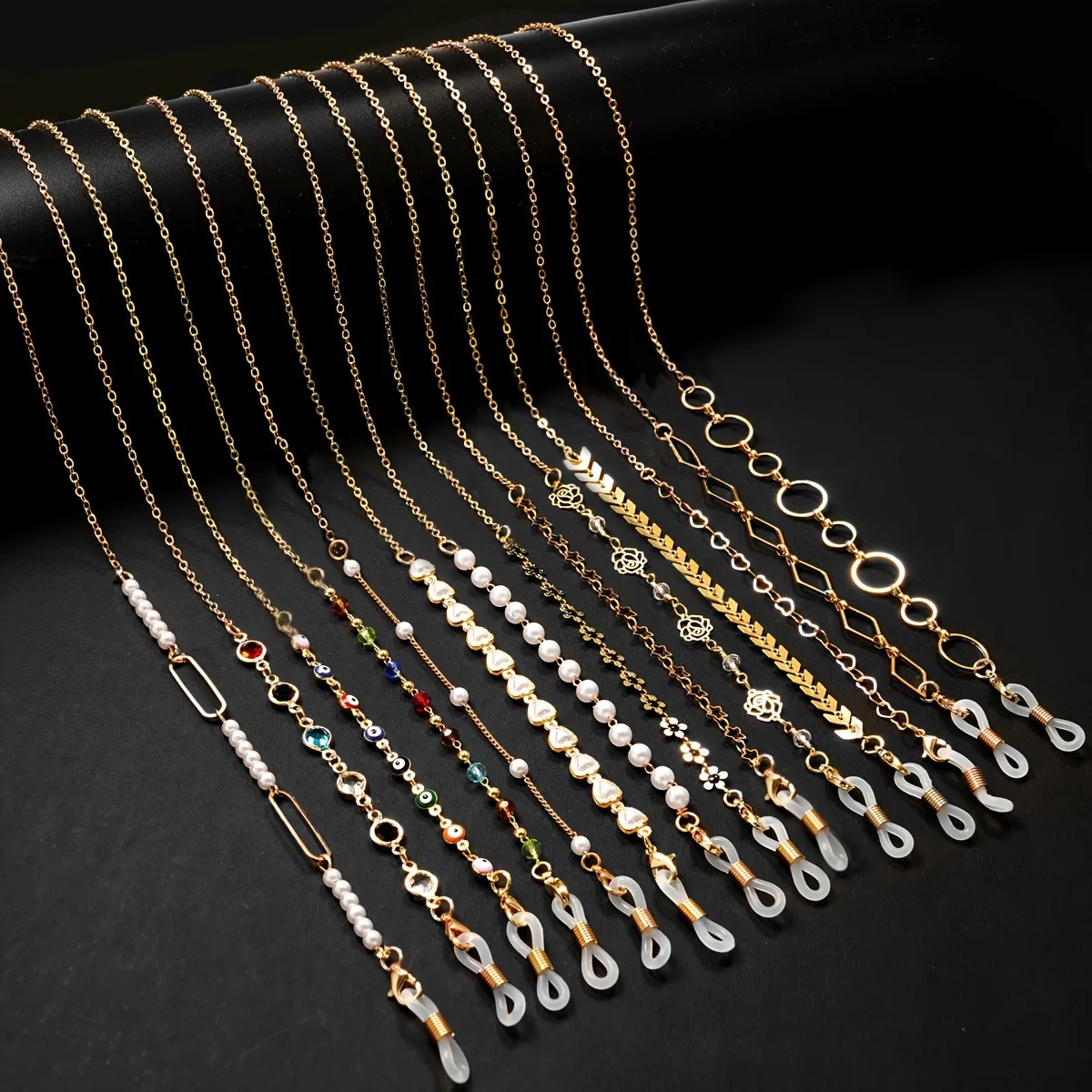 Retro Brillenkette zum Umhängen, Rutschfeste und Verlustsichere Brillenschnur, Internet-Trend, Unisex – Detail 1