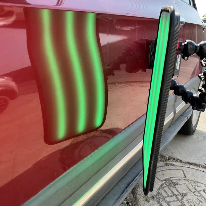 Lampu Perbaikan Penyok Mobil Strip LED 9 Tanpa Kabel Portabel 18V Tanpa Pengisi Daya Baterai Lampu Penyok Nirkabel