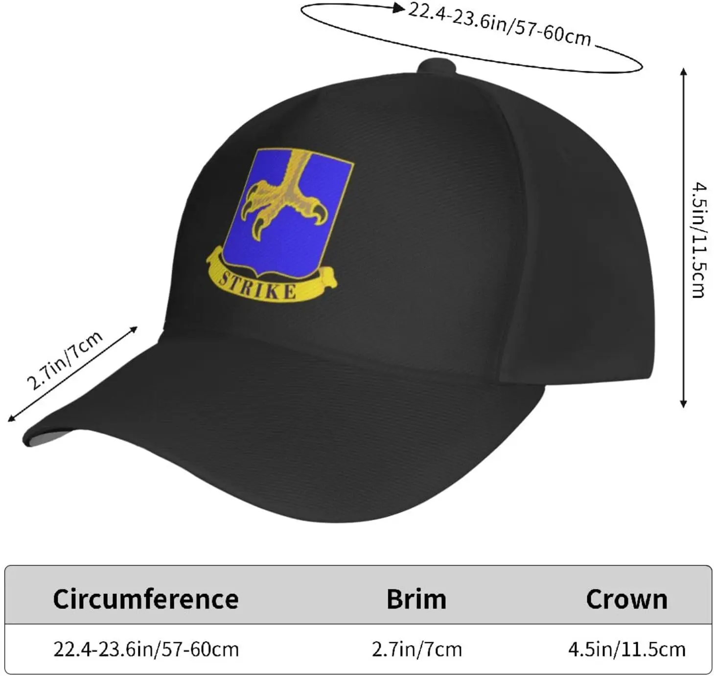 Армия США 502-я пехота Strike Trucker Hat для мужчин на открытом воздухе Регулируемая бейсбольная кепка Snapback