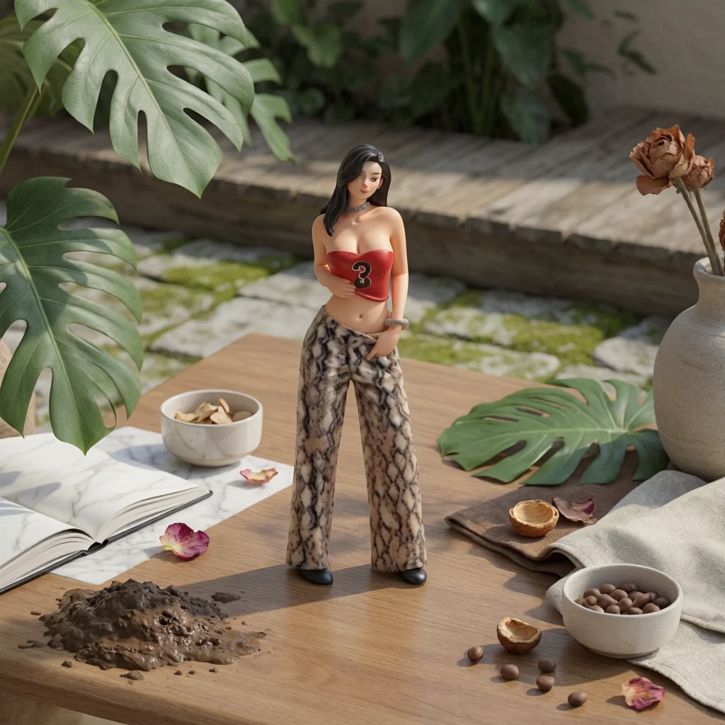 

1/64 Scale Figurine Long Dark Hair 1:64 Female Figure Standing Female Figure Patterned Trousers Painted Resin Woman Mini Size