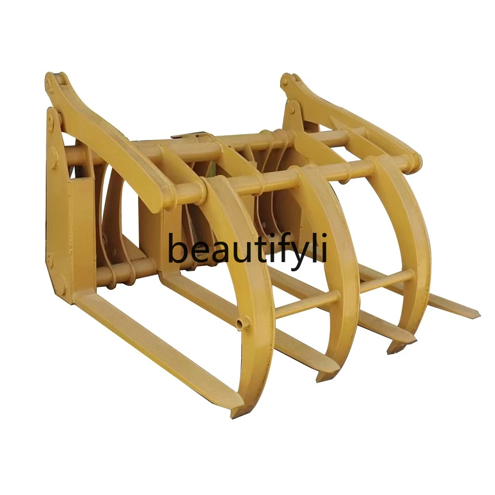 

Small forklift loader accessories Customized grab holder Fork head grab grass Steel grab truck